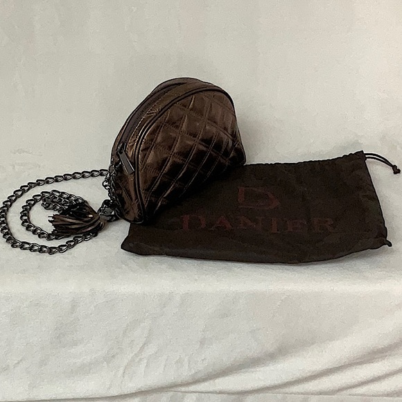 DANIER Leather Bag  crossbody quilted - Picture 3 of 12